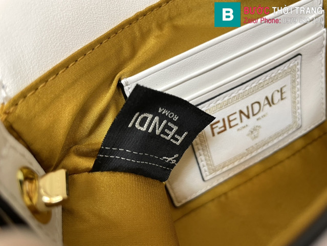 Túi xách Fendi x Versace Baguette siêu cấp da bê màu trắng size 20cm