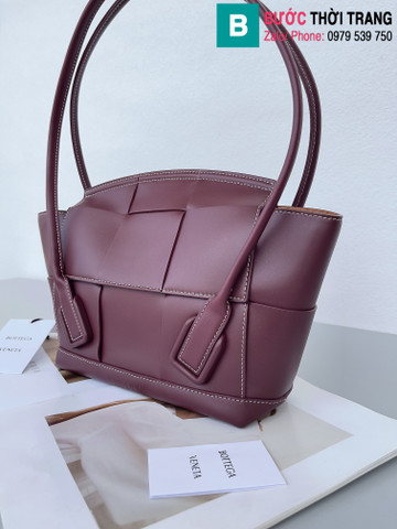Túi xách Bottega Venetae cao cấp da bê màu tím size 38cm