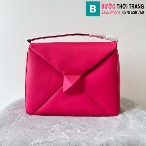Túi xách Valentino Garavani One Stud siêu cấp da bê màu hồng size 40cm