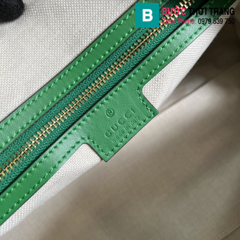Túi xách Gucci Matelassé Leather Top Handle Bag siêu cấp da bê màu xanh size 31cm