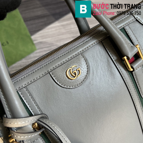 Túi xách Gucci Large Satchel Bag siêu cấp da bê màu xám size 40cm