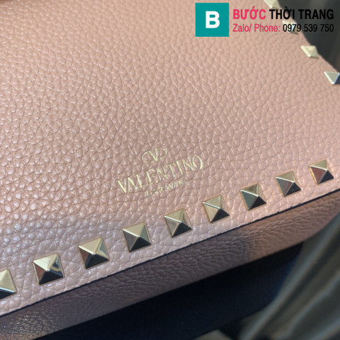 Túi xách Valentino siêu cấp da bê màu hồng size 20cm