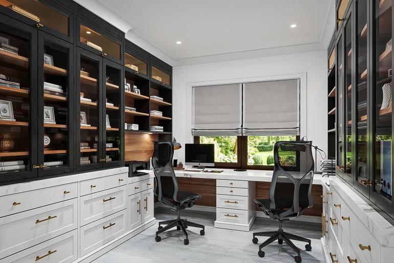 Home Office Ideas With Built In Cabinets
