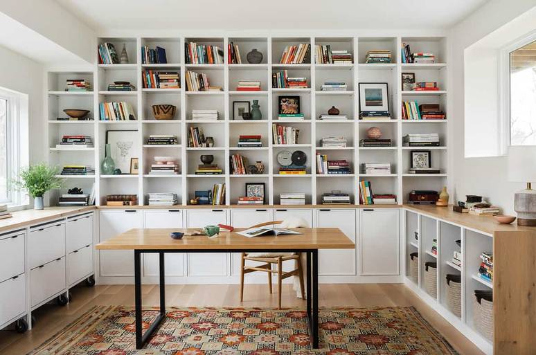 Home Office Bookcase Wall