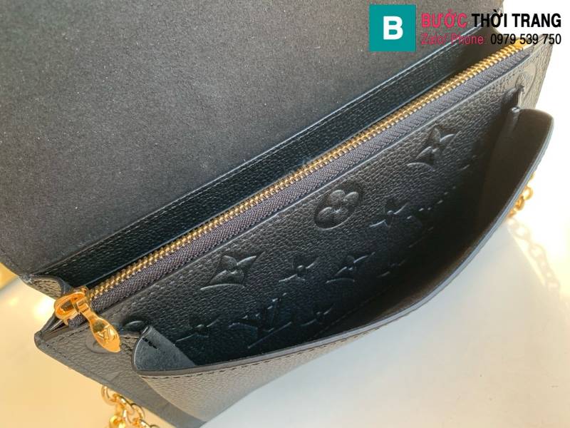 Túi xách Louis Vuitton Vavin siêu cấp da bò màu đen size 19cm