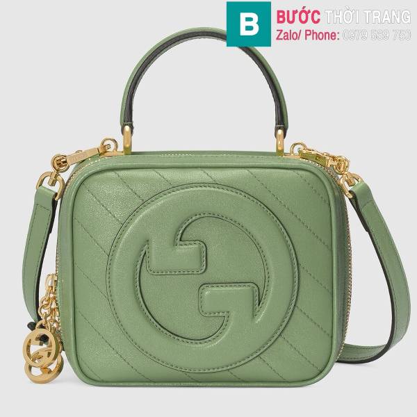 Túi xách Gucci Blondie siêu cấp da bò màu xanh size 17cm