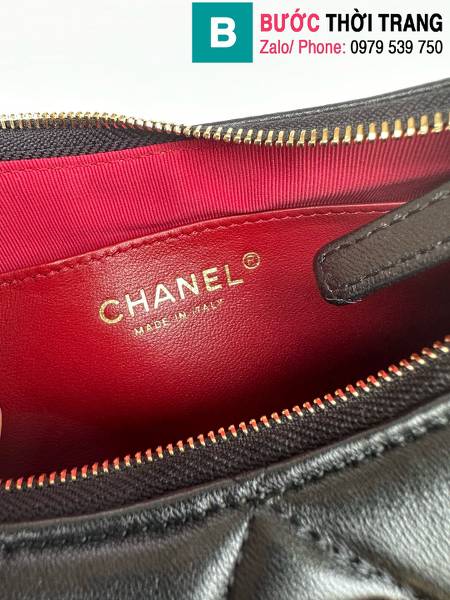Túi xách Chanel hobo siêu cấp da cừu màu đen size 24cm 