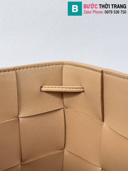 Túi xách Bottega veneta siêu cấp da bò màu nude size 18cm 