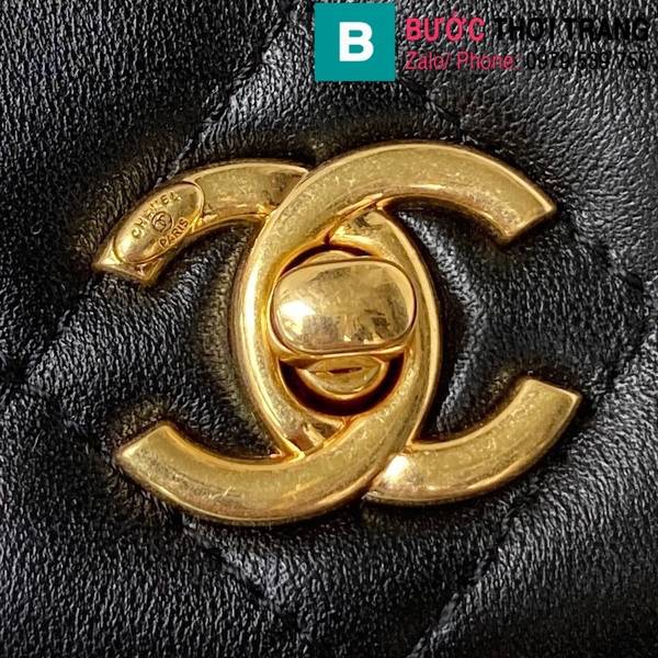 Túi xách Chanel Wallet on chain mini cao cấp da cừu màu đen size 19cm