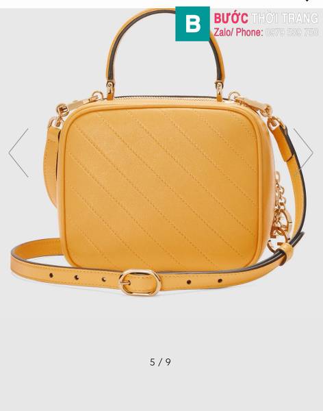 Túi xách Gucci Blondie siêu cấp da bò màu vàng size 17cm