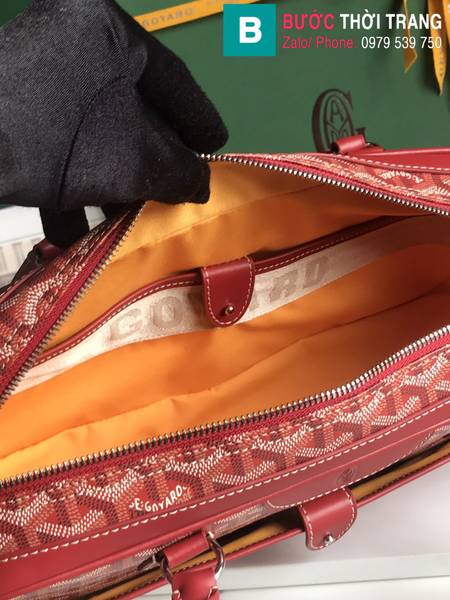 Túi xách Goyard baguette siêu cấp canvas màu đỏ size 34cm