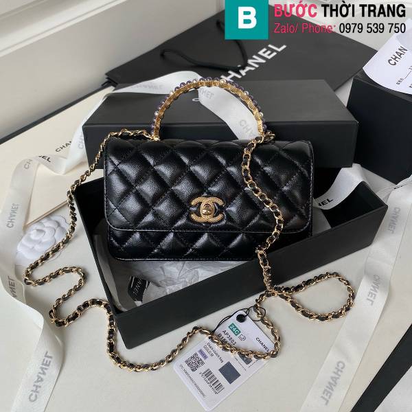 Túi xách Chanel woc siêu cấp da bê màu đen size 19cm 