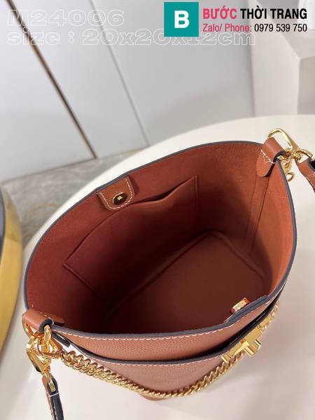 Túi xách louis Vuitton Walk siêu cấp da bò màu đồng size 20cm