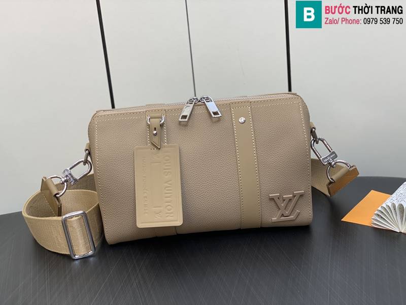 Túi xách Louis Vuitton City Keepall siêu cấp da bò màu nâu size 27cm