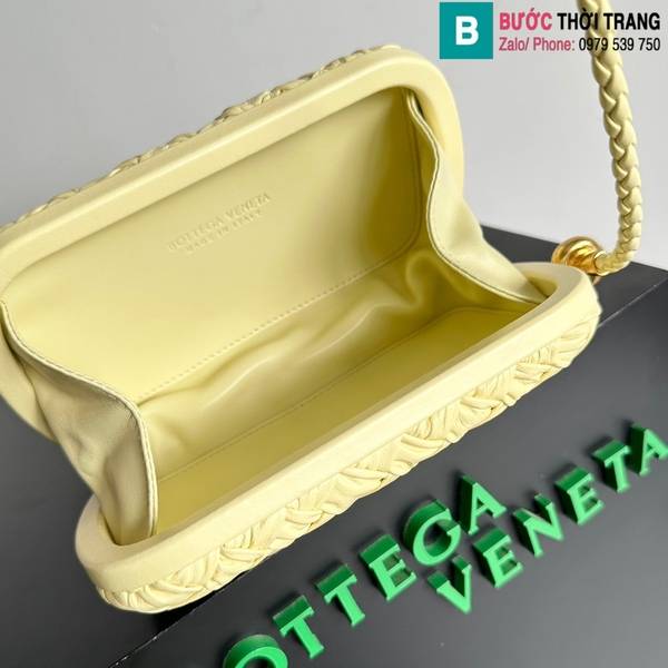 Túi xách Bottega Veneta Knot cao cấp da bò màu trắng ngà size 20.5cm