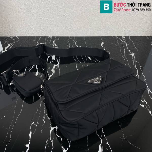 Túi xách Prada mini siêu cấp da bê màu đen size 24cm
