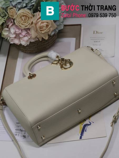 Túi xách Dior Lady D-Sire My ABCDior siêu cấp da bê màu ghi size 35cm