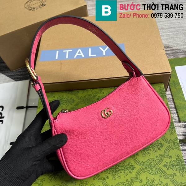 Túi xách Gucci Cosmogonie cao cấp da bò màu hồng đậm size 21cm