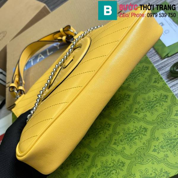 Túi xách Gucci Blondie siêu cấp da bò màu vàng size 24cm
