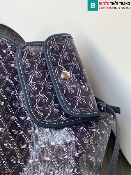 Túi xách Goyard Tote mini siêu cấp vải bạt màu xanh size 20cm