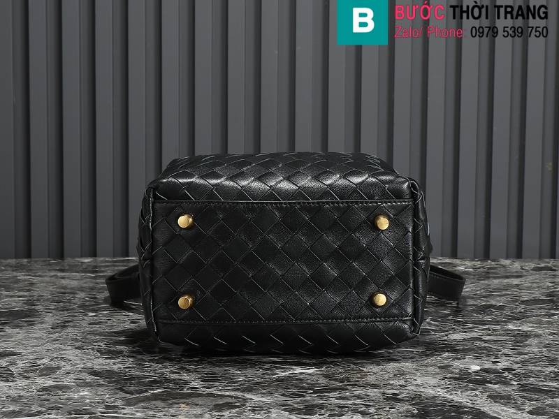 Túi xách Bottega Veneta Bowling siêu cấp da bò màu đen size 20.5cm
