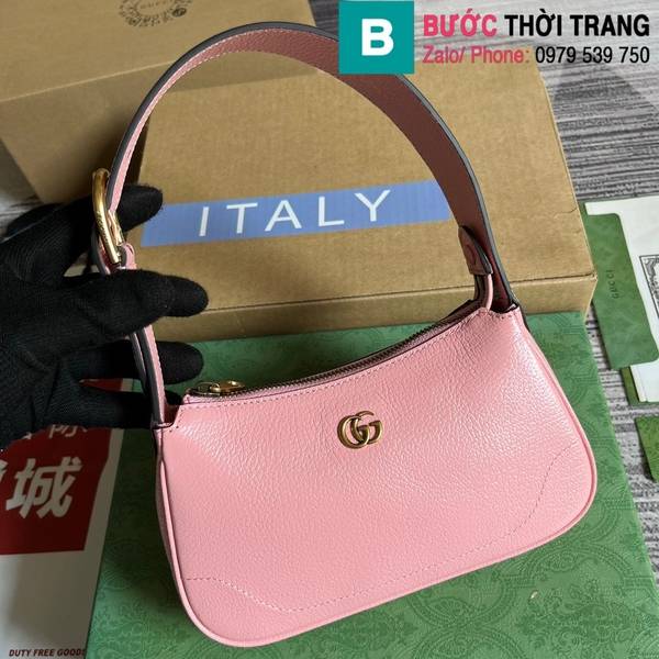Túi xách Gucci Cosmogonie cao cấp da bò màu hồng nhạt size 21cm