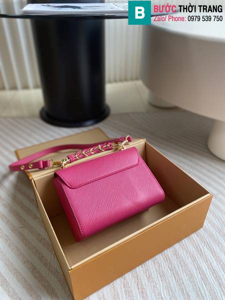 Túi xách Louis Vuitton Twist siêu cấp da epi màu hồng size 19cm