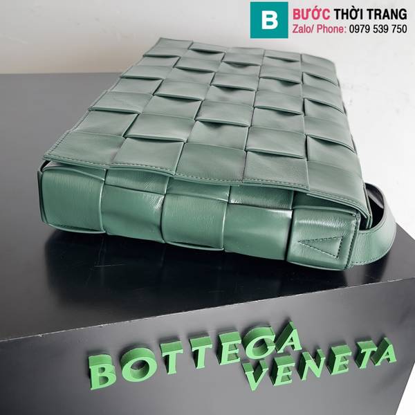 Túi xách Bottega Veneta siêu cấp da bò màu rêu size 36cm 