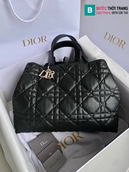 Túi xách Dior Toujours siêu cấp da bò màu đen size 37cm 