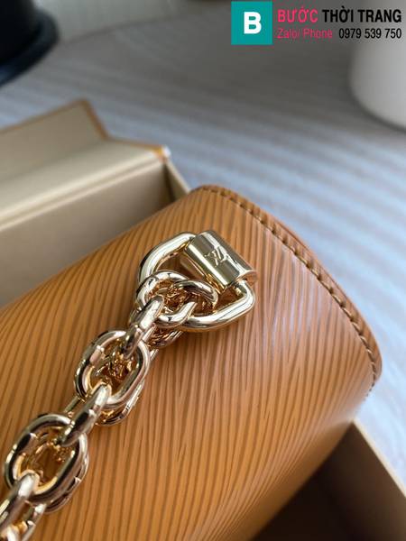 Túi xách Louis Vuitton Twist siêu cấp da epi màu vàng size 23cm 