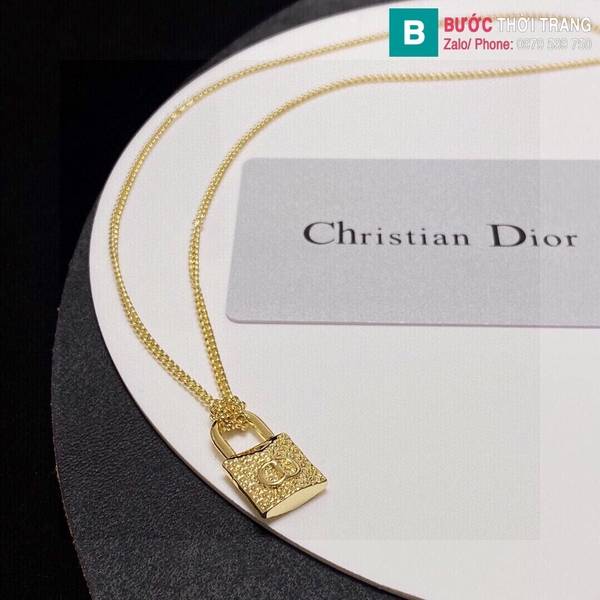 Vòng cổ Dior mặt hình khóa vàng