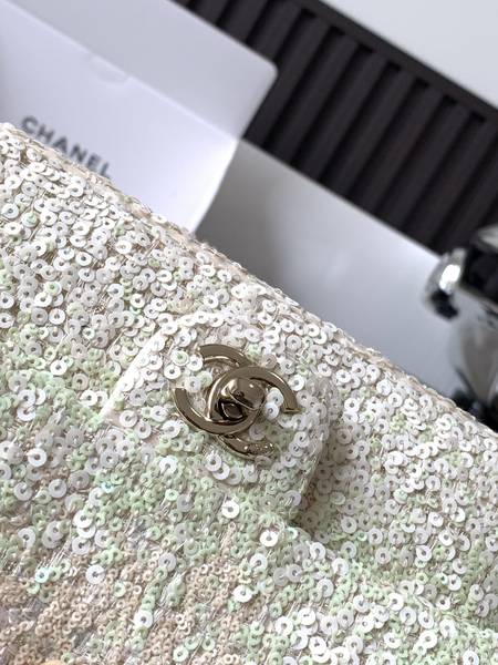 Túi xách Chanel Mini CF siêu cấp canvas màu trắng size 20cm