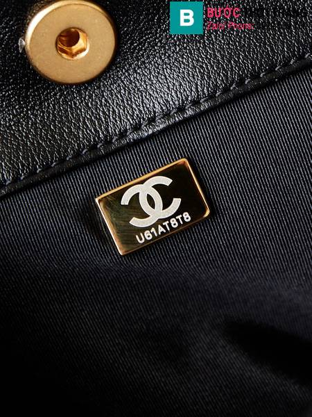 Túi xách Chanel hobo siêu cấp da cừu màu đen size 24.5cm
