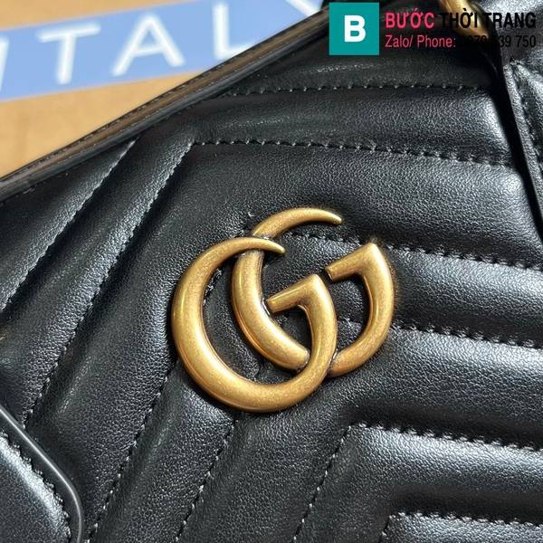 Túi xách Gucci Marmont cao cấp da bê màu đen size 27cm