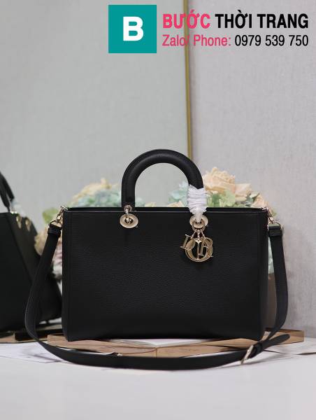 Túi xách Dior Lady D-Sire My ABCDior siêu cấp da bê màu đen size 35cm