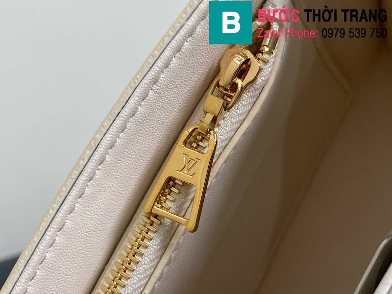 Túi xách louis Vuitton Twist West siêu cấp epi màu trắng size 23.5cm 