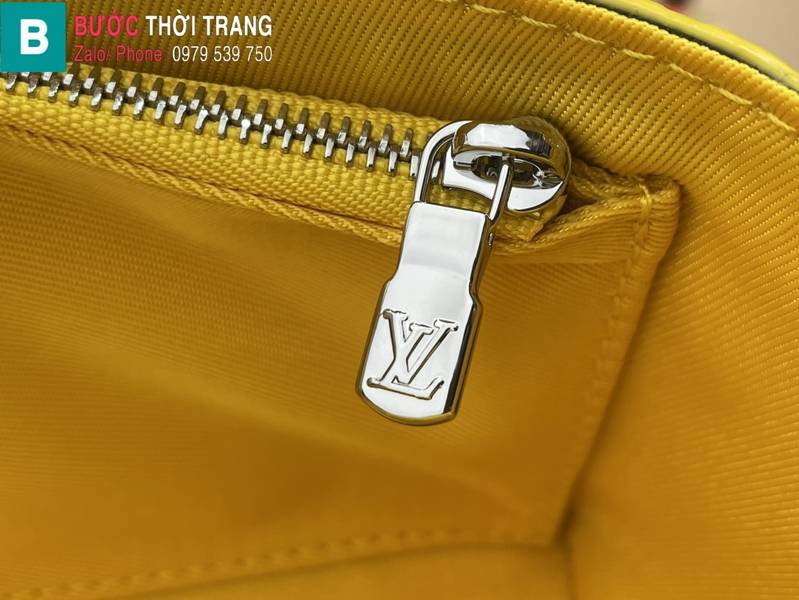 Túi xách Louis Vuitton ví đeo Streamer siêu cấp da bò màu vàng size 18cm