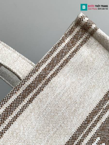 Túi xách Celine tote siêu cấp canvas màu xám trắng size 41cm 