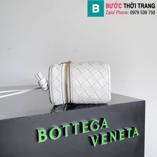 Túi xách Bottega Veneta siêu cấp da bò màu trắng size 18cm 