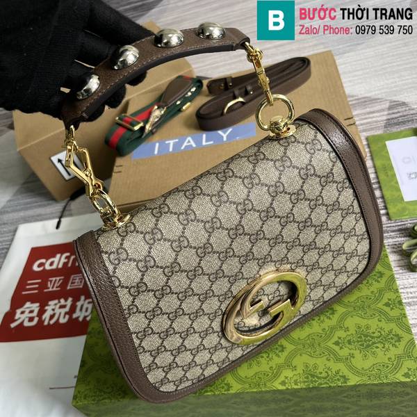 Túi xách Gucci Blondie siêu cấp canvas màu nâu size 29cm