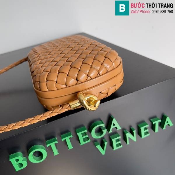 Túi xách Bottega Veneta Knot cao cấp da bò màu nude size 20.5cm