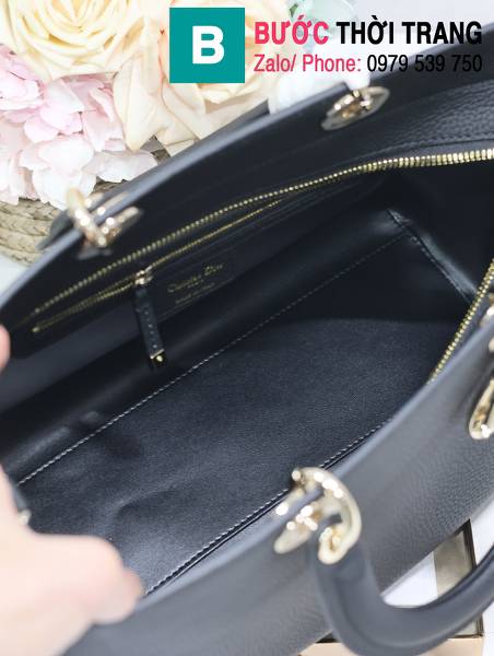 Túi xách Dior Lady D-Sire My ABCDior siêu cấp da bê màu đen size 35cm