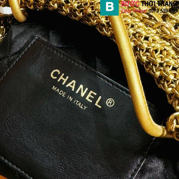 Túi xách Chanel mini Bag siêu cấp canvas màu đen size 23cm