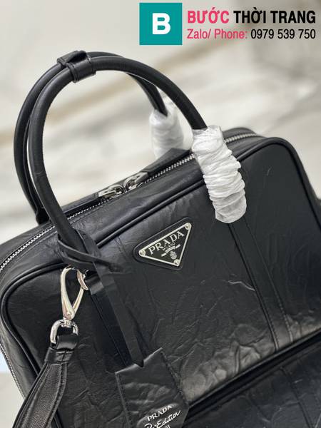 Túi xách Prada siêu cấp da cừu màu đen size 24cm