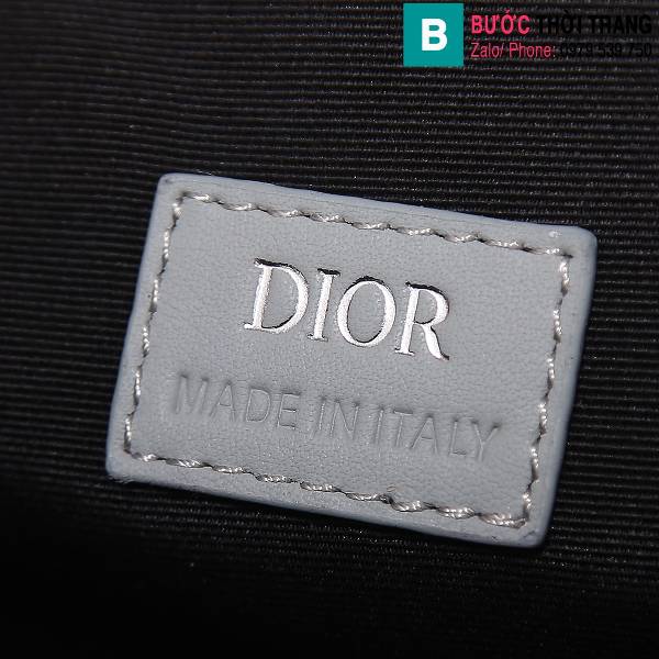 Túi xách Dior Hit the Road siêu cấp canvas màu xám 19cm