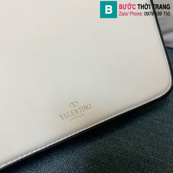 Túi xách Valentino Garavani Letter siêu cấp da bê màu trắng size 24cm