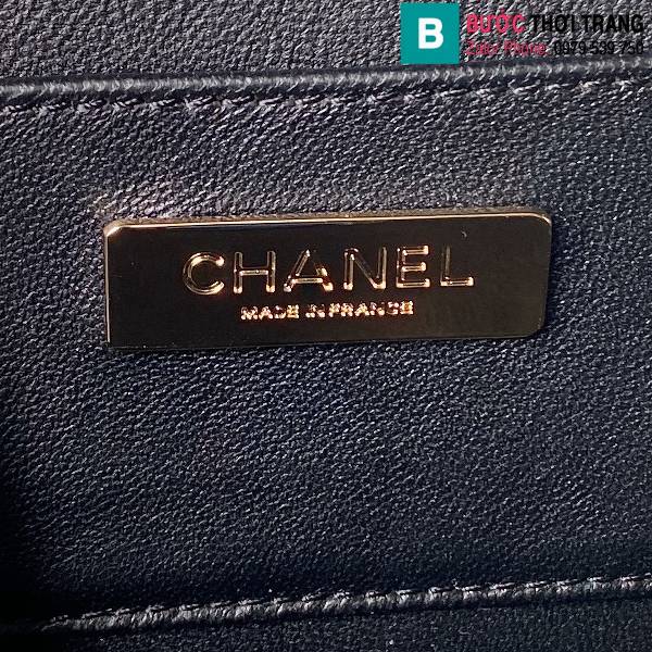 Túi máy ảnh Chanel siêu cấp da cừu màu đen size 16cm