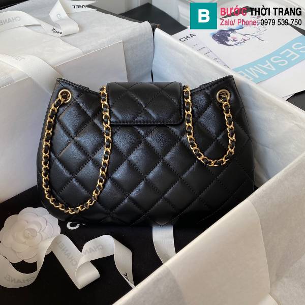 Túi xách Chanel Baguette bag siêu cấp da cừu màu đen size 25.5cm