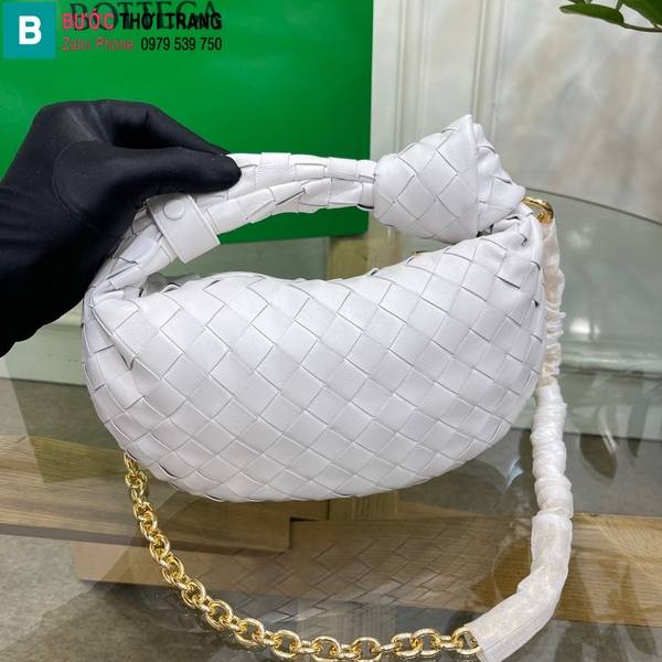 Túi xách Bottega Veneta Mini Jodie cao cấp da cừu màu trắng size 23cm