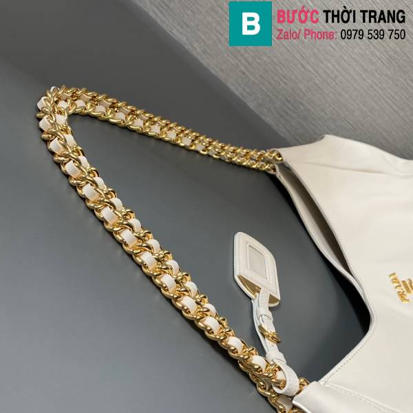 Túi xách Prada tote siêu cấp da bê màu trắng size 39cm